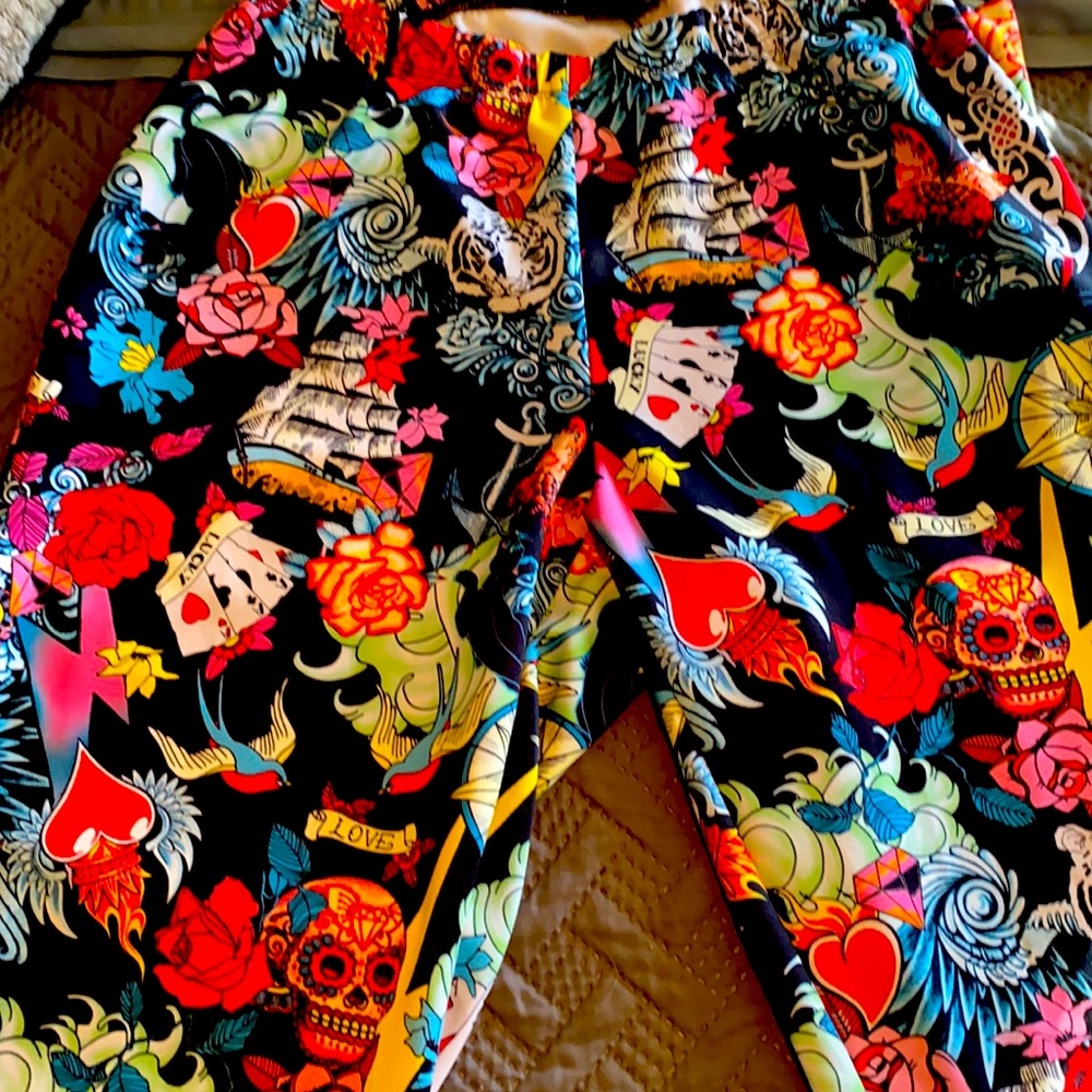 torrid Sugar Skull Vintage Tattoo Print Leggings